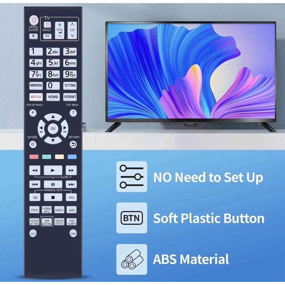 N2QAYA000172 Remote For Panasonic DVD Player DPUB9000GN DP-UB9000 With Backlight